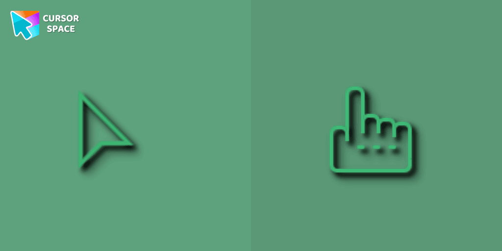 Empty Butterfly Green cursor pack